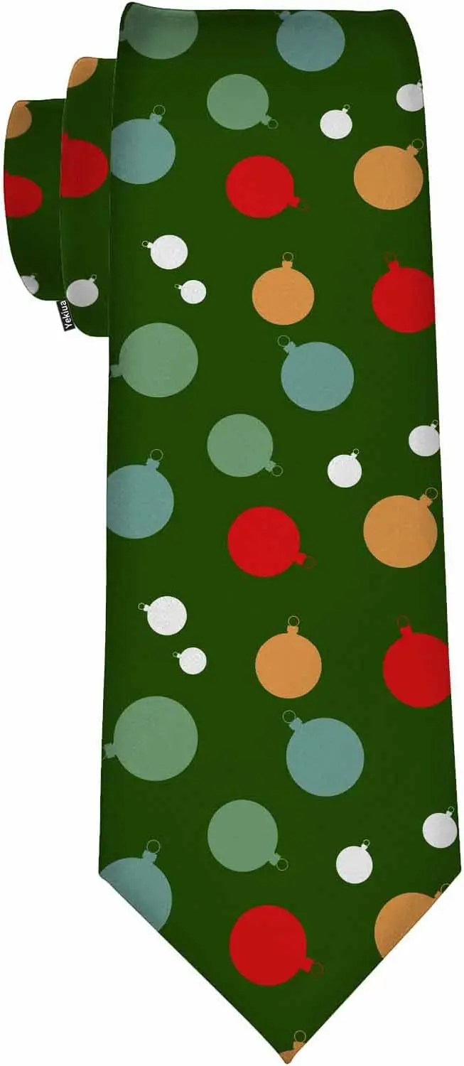 

Colorful Dots Christmas Flag USA Men's Tie One Size Print Holiday Costume Neck Tie
