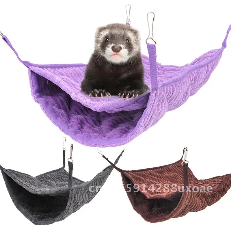 

Ferret Warm Double-layer Hammock Squirrel Sleeping Bag Four-legged Cotton Hanging Nest Small Pet Supplies Plush Hammock