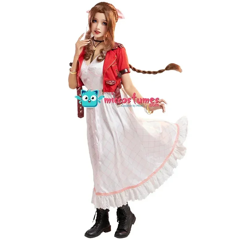 

Miccostumes's-8's FF Косплей Костюм Платье Комплект с аксессуарами Костюмы на Хэллоуин для женщин