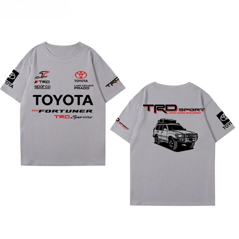 2025 Summer Toyota Custom GR86 Car Friends Association WRC Racing Around The Cotton Men's Short-sleeved T-shirt Fashion