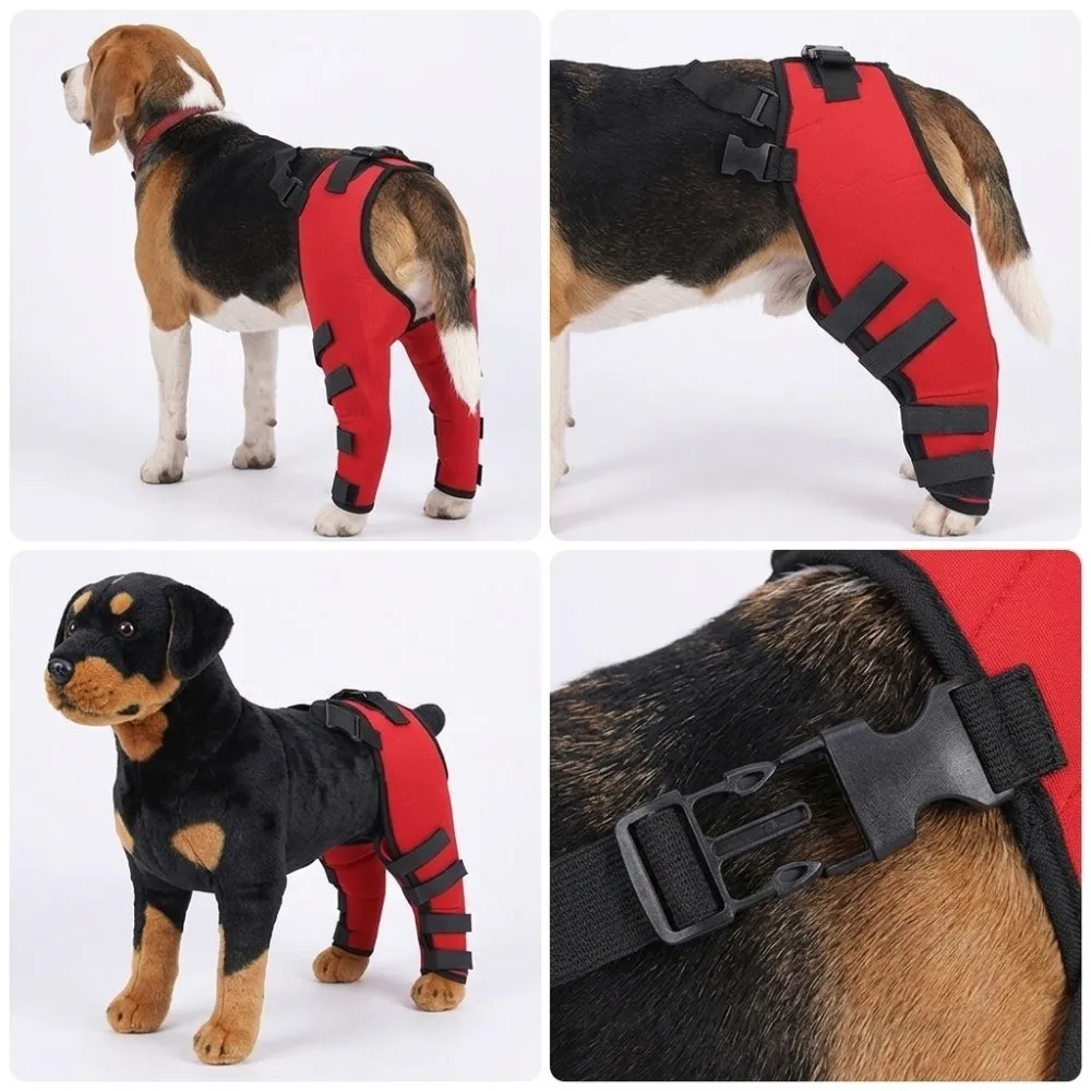 Adjustable Dog Hind Leg Brace Soft Breathable Leg Injury Protector Flexible Secure Post Surgery Cover Post Surgery Recovery
