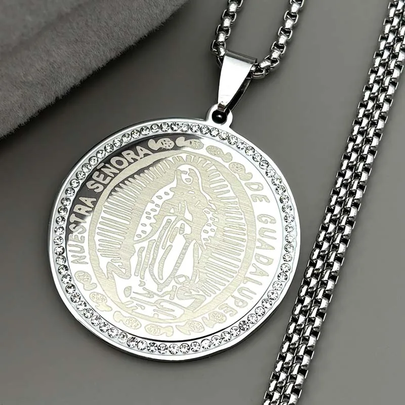 Virgin Mary Crystal Pendant 2