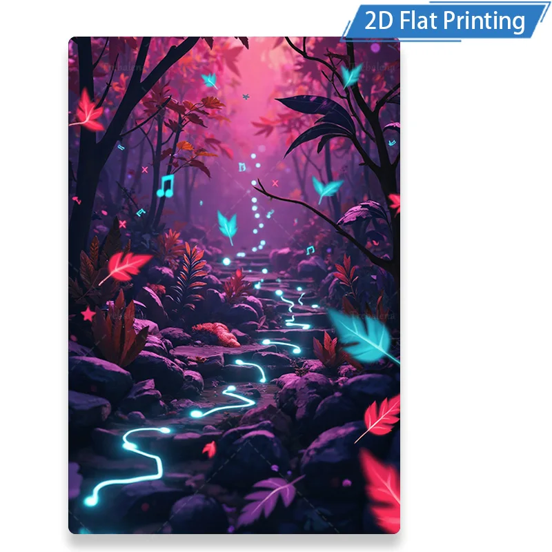 1 Stück Wandteppich Enchanted Forest Glow Pathway 2D Flat Print Wandteppich Wandkunst Dekor