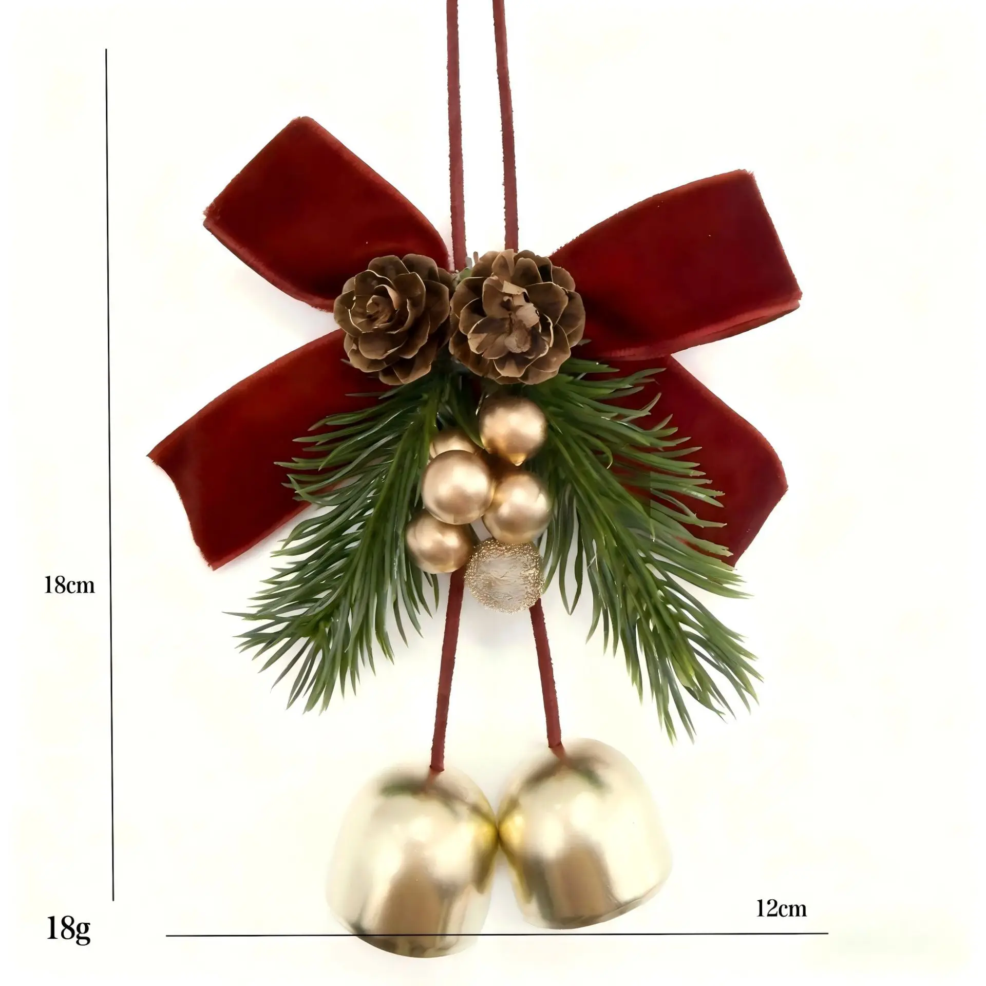 عيد الميلاد جلجل أجراس الباب شماعات القوس الصنوبر مخروط جرس المعلقات لعيد الميلاد الديكور 2026 هدية الكريسماس #5