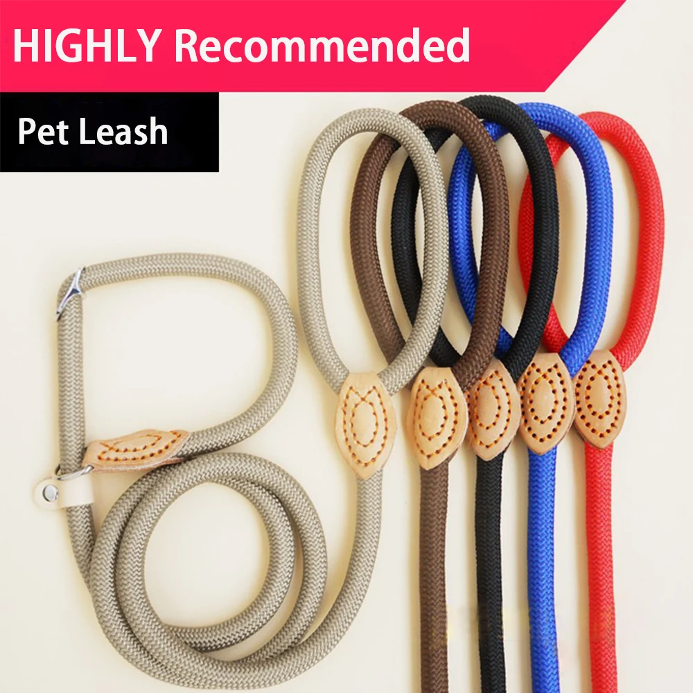 

10/14/16mm Lengthened Big Dog Leash Nylon Pet Dog Leash Thicken Rope Walking the Dog Comfortably Pet Friendly harmless for Dog