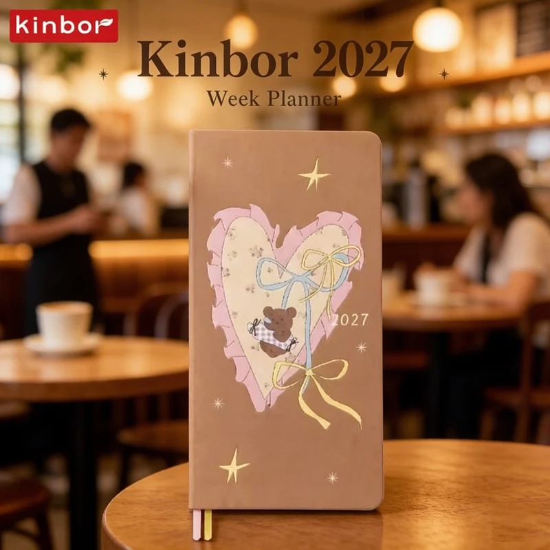 Kinbor 2027 Weeks Planner,Exquisite Cover Designs 52g Tomoe River Paper with Todo Lists for Student Productivity&Self-Discipline