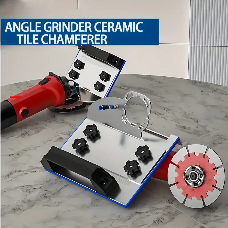 Stainless Steel 45-Degree Chamfer Tool For Angle Grinders - Durable Ceramic Tile Edge Smoother, Fits Most 100 Type Machines