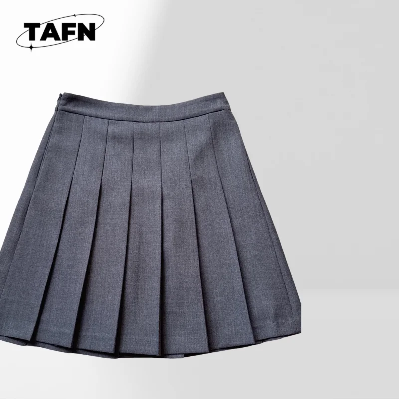 Damska spódniczka mini w kształcie litery A, z wysokim stanem, codzienna, w estetycznym stylu AH1619