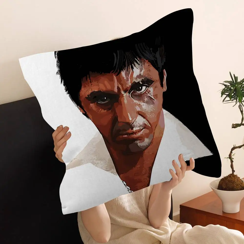 Movie S-ScarfaceS Maple Design Cushion Cover Happy Autumn Harvest decor Holiday Decorati Pillow Cover
