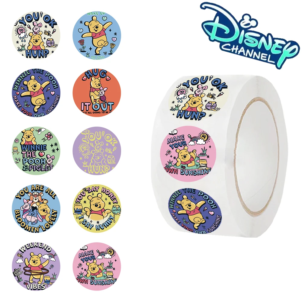 ديزني 500 قطعة بوه الدب لفة ملصق مذكرات الكمبيوتر المحمول الأمتعة سكيت الكرتون ملصق متعة الكلاسيكية هدية الديكور