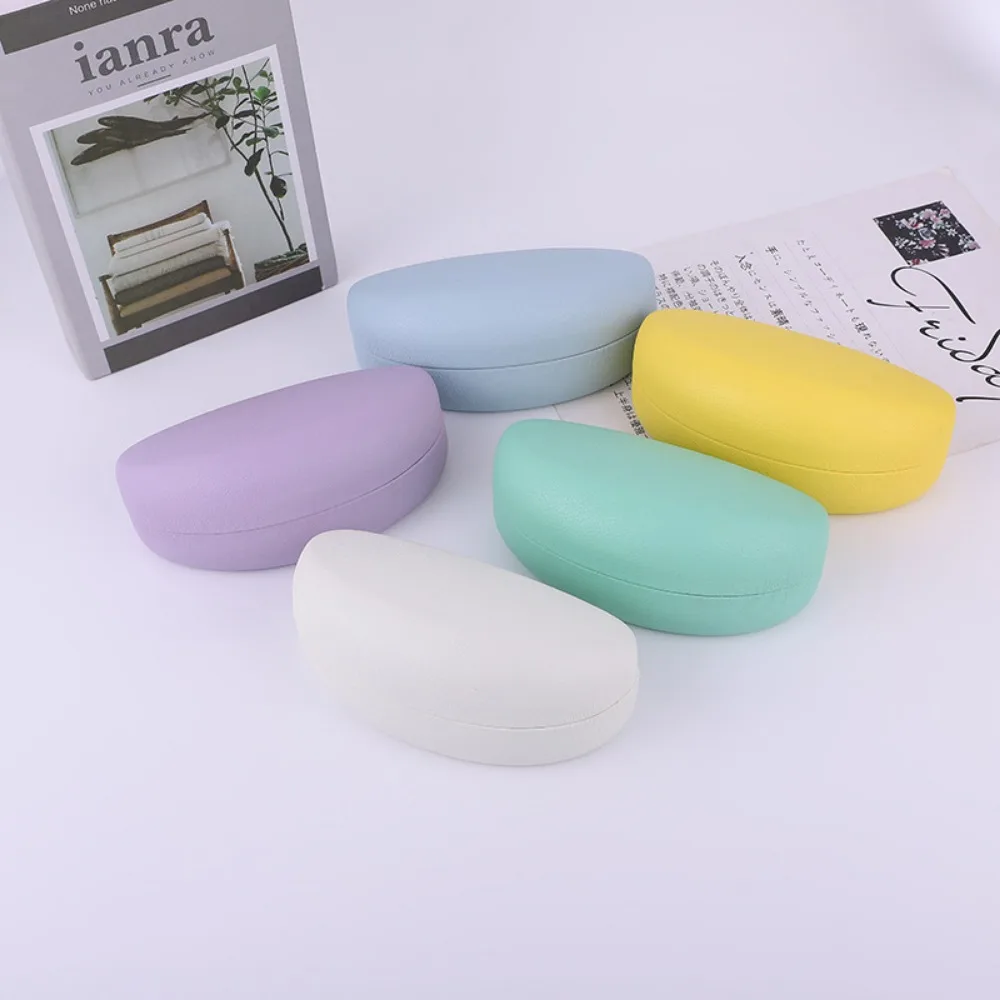 

Color Leather Sunglasses Glasses Case New Style Men and Women Sunglasses Case Glasses Case Compression Fashion Iron Box