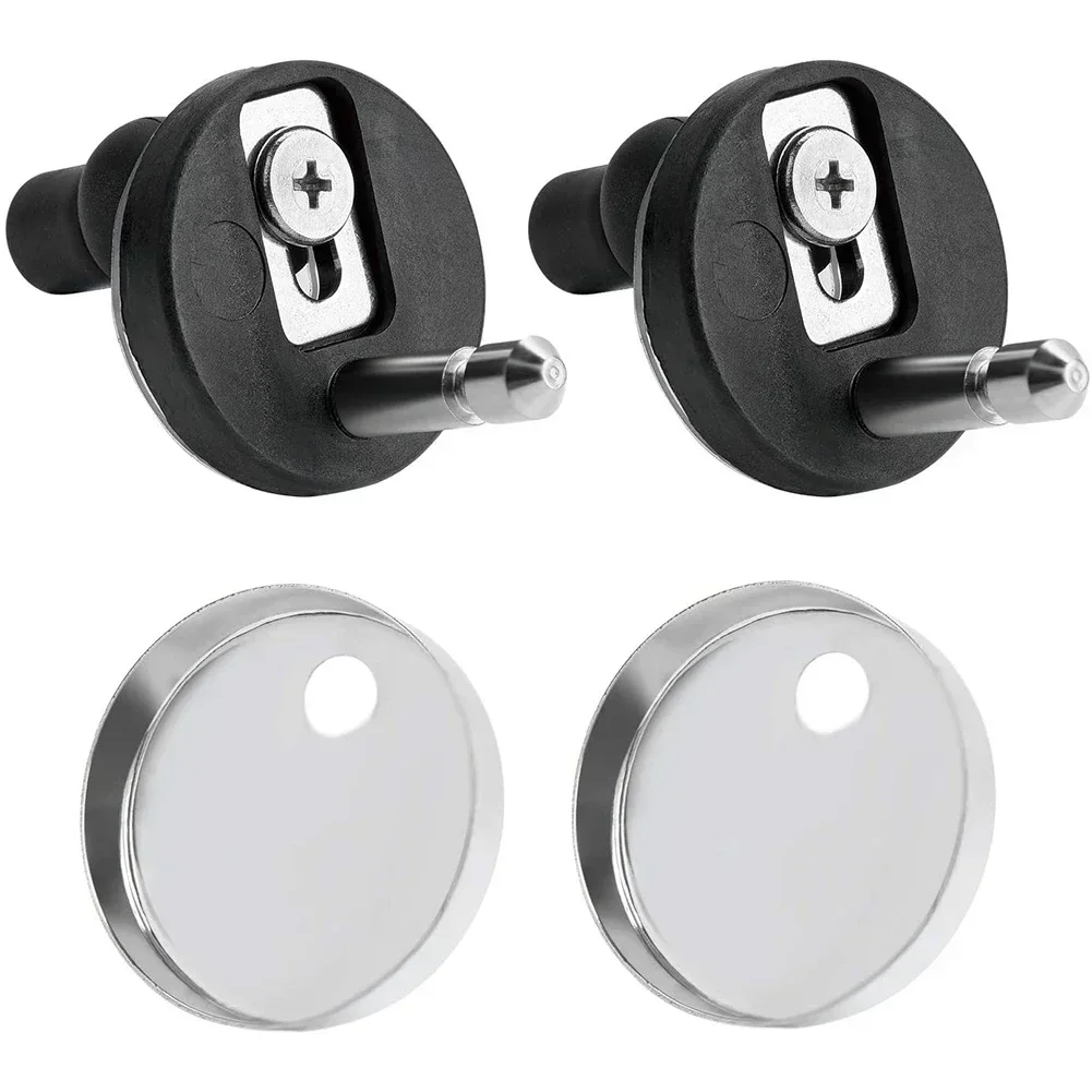 Eeatop 2Pcs Toilet Seat Hinges Top Close Soft Release Quick Fitting Heavy Duty Hinge Pair  For Toilet  Bidet Attachments