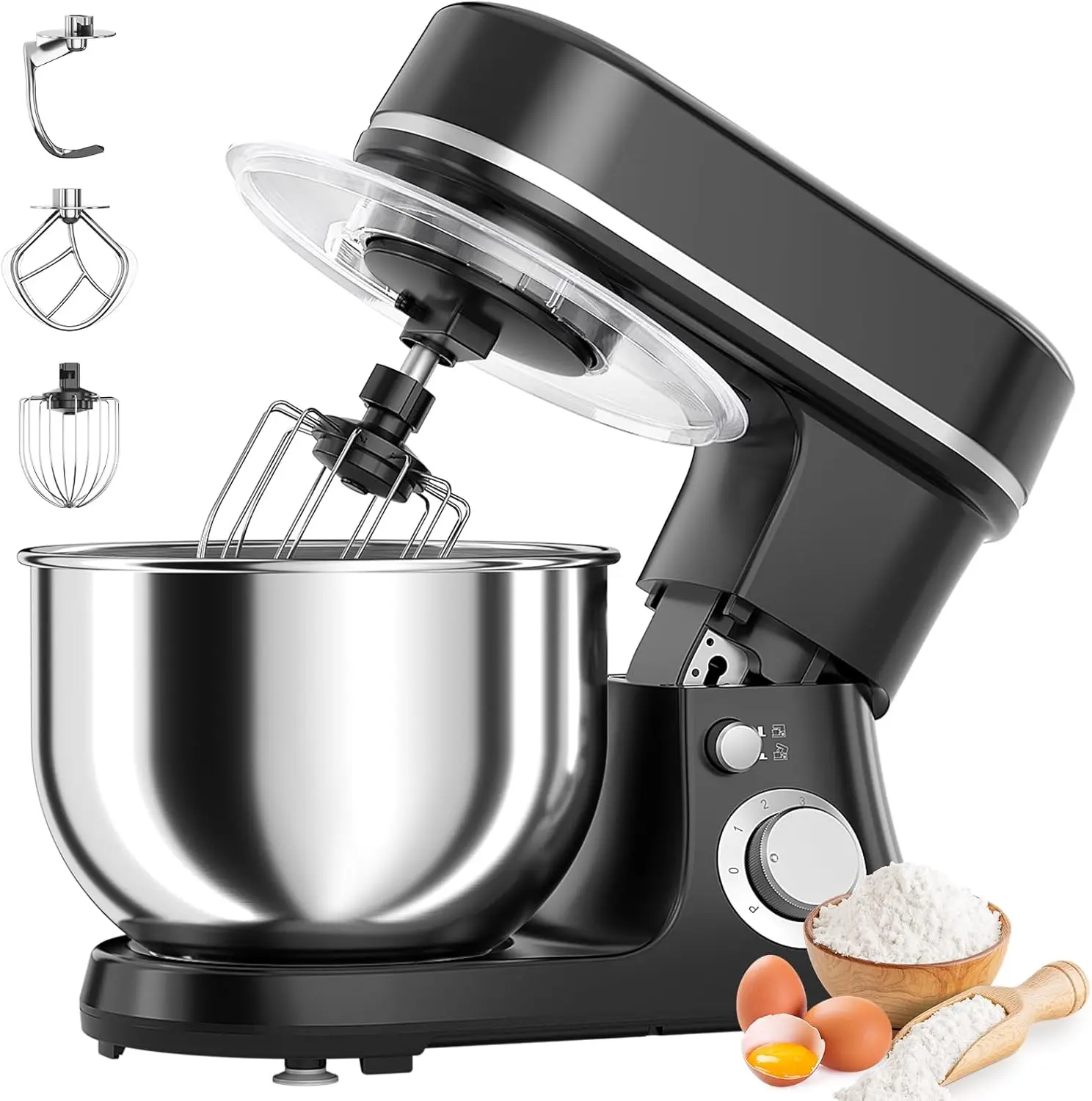 

800W Stand Mixer with 5.3QT Bowl, 6-Speed Electric Kitchen Mixer for Cookie, Cake, Bread Baking