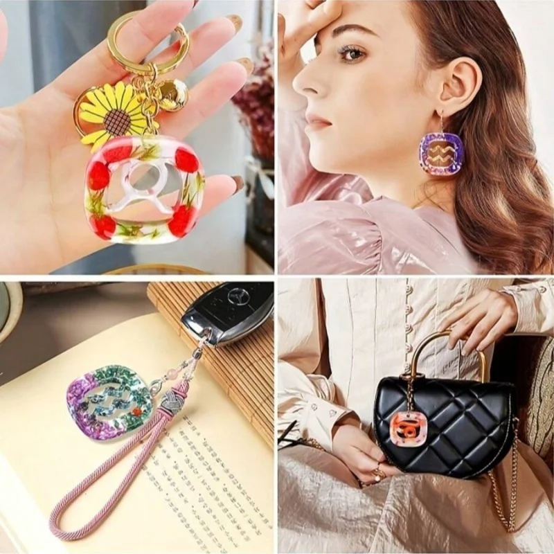 12 زودياك المفاتيح راتينج السليكون قالب الايبوكسي مجوهرات قالب الصب الراتنج قالب DIY بها بنفسك صنع قلادة مجوهرات الديكور الهدايا