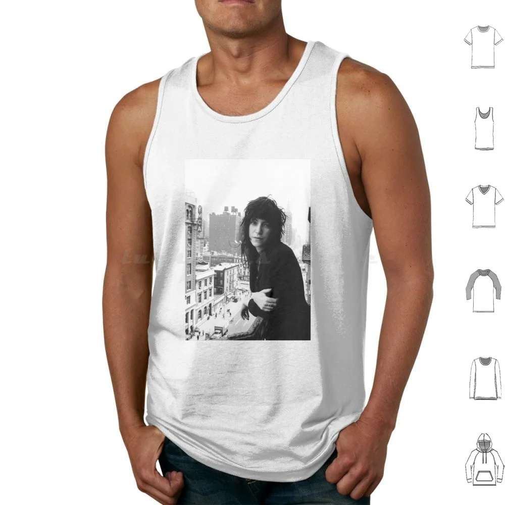 Patti Smith Premium Scoop Tank Tops Vest Sleeveless Patti Smith Punk 70s Music New York Vintage Patti Horses Retro 80s Poetry