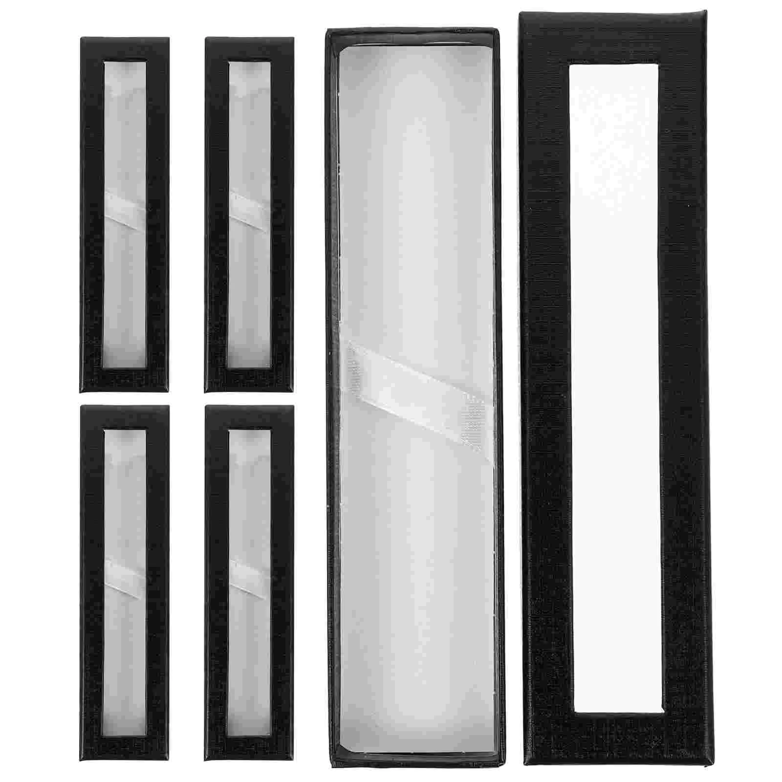 5 Pcs 천국과 지구 커버 펜 케이스 연필 홀더 디스플레이 쥬얼리 단일 젤 컨테이너 종이 분수