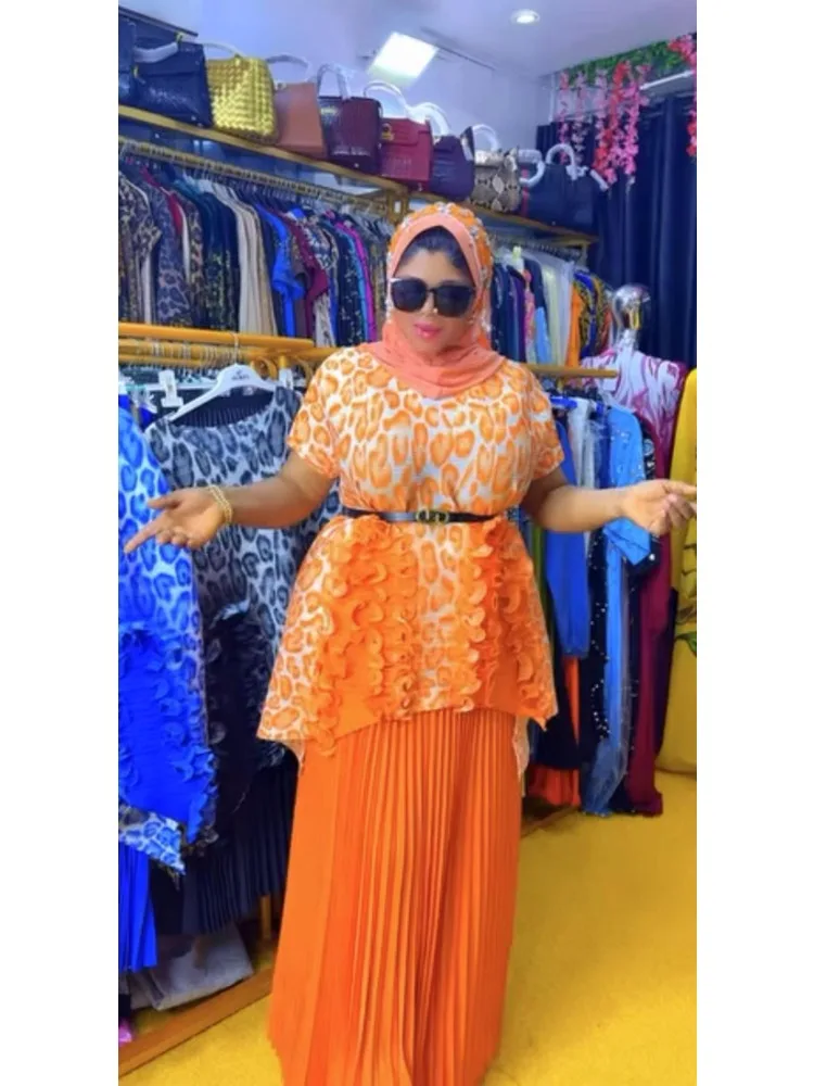 

Miyake Pleated Leopard Print Fashion Sense Printing Two-piece Loose Suit Women's Factory Direct Supply 2025 Summer New Models