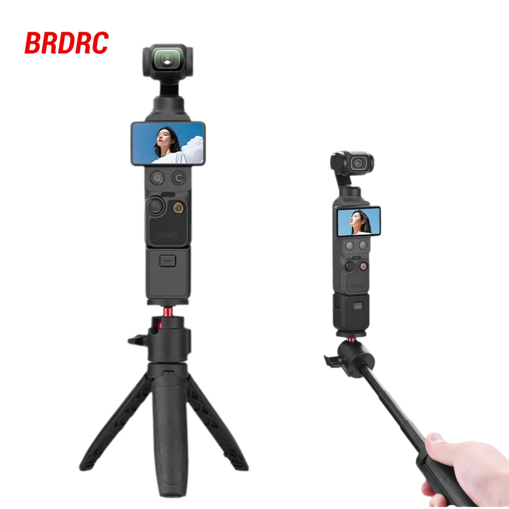 

BRDRC Pocket 4 Tripod Extension Pole Selfie Stick for DJI OSMO Pocket 3/Action 6/Insta360 X5 Ace Pro/Gopro Accessories