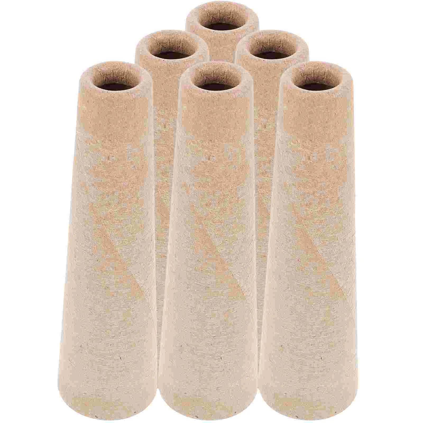 5 Pcs Paper Tube Delinting Machine Cardboard Tubes with Caps Cotton Yarn Cone Weave Ball Winding Coiled