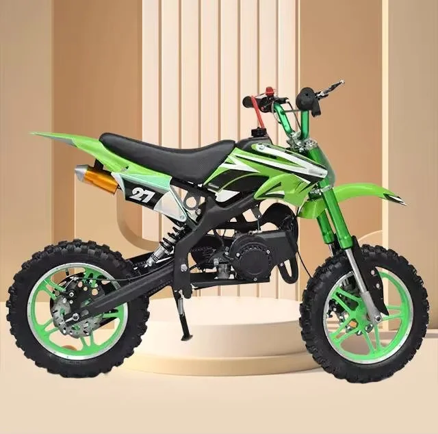 49cc Gas Powered Mini Pit Bike, 45km/h 2-Stroke Off-Road Motorcycle with Dual Disc Brakes, Safety Kill Switch for Adult Rider.