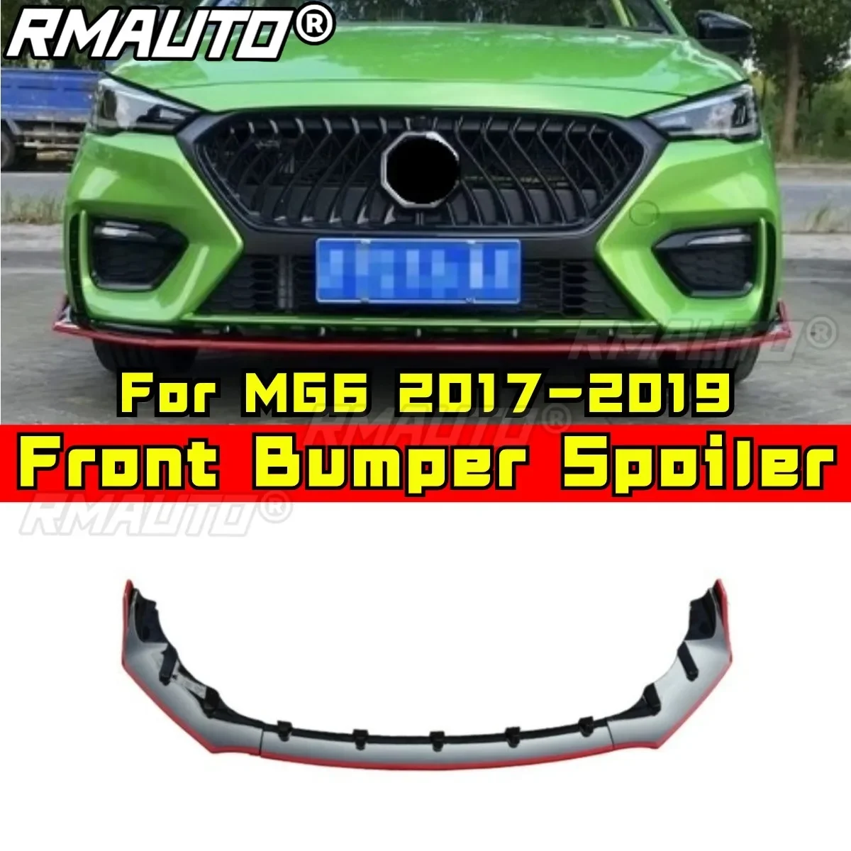 For MG6 Car Front Bumper Lip Bumper Protector Splitter Diffuser Spoiler Bumper Guard Body Kit For MG6 2017-2019 Car Accessories