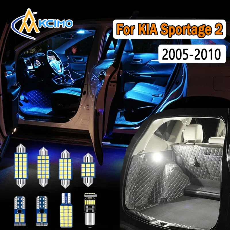 

Canbus LED Interior Light Kit For KIA Sportage 2 MK2 2005-2010 Super Bright Dome Map Door Lights Easy Install Bulbs Set
