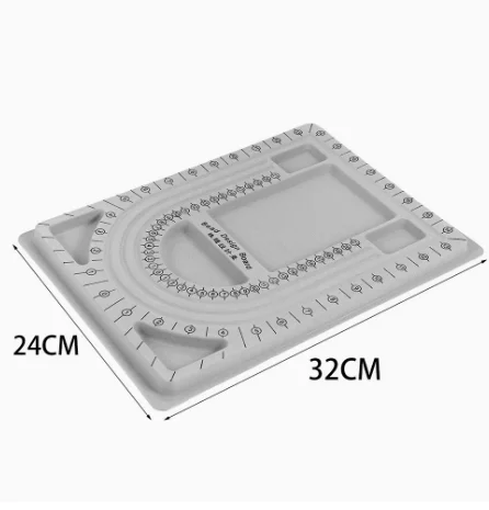 

2026 New Jewelry DIY Design Tray Bracelet Necklace Beading Board 108 Bead Measuring Plate Size Dial Organizer Jewelry Tools