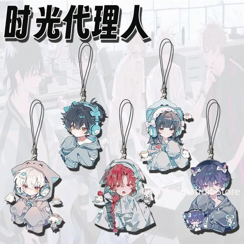 

5PCS Anime LINK CLICK Mobile Phone Charms Cartoon Lucas Charles Acrylic Small Pendant Phone Chain Key Ring Keychain Fans Gifts