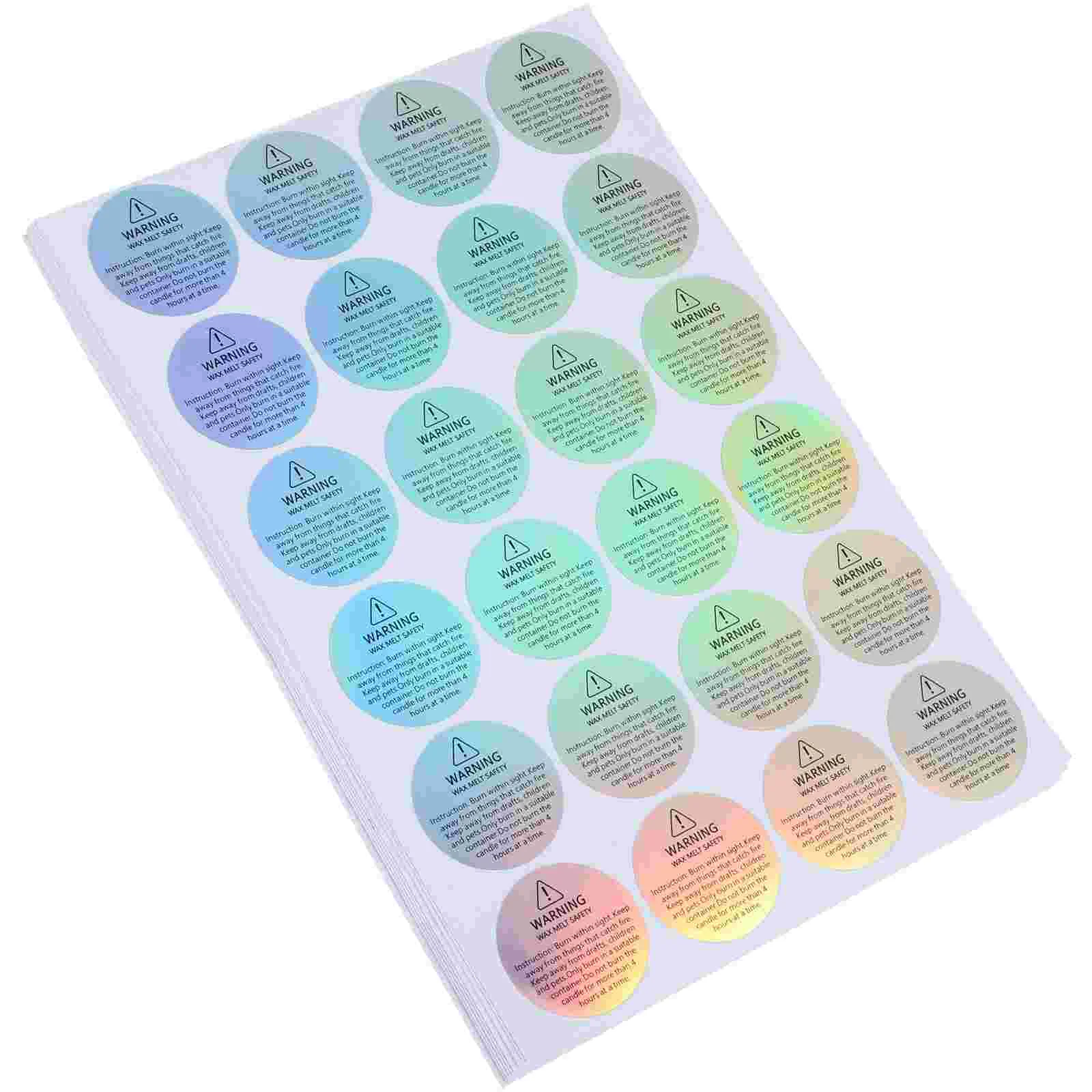 10 Sheets Holders Wax Melt Safety Stickers Candles Removable Jar Decal Tealight Travel