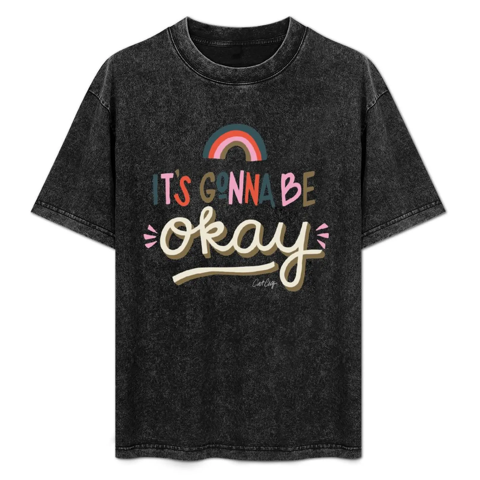 

It's Gonna Be Okay – Coral & Pink Palette T-Shirt Gym Exercise Short Sleeve T-Shirt