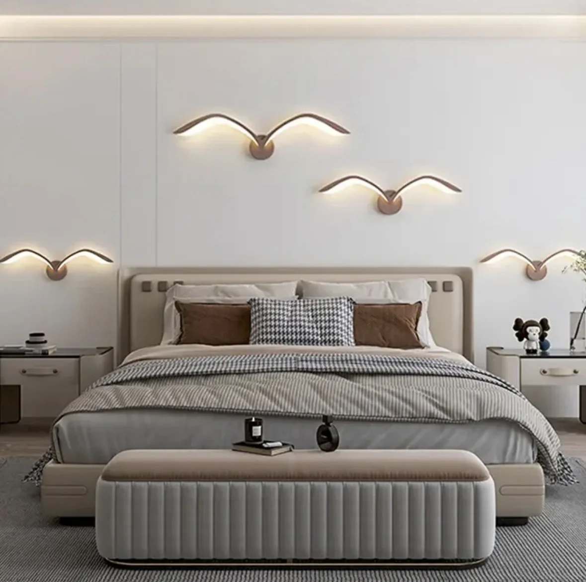 

Seagull Wall Lamp Nordic Modern Simple Living Room Sofa Background Wall Lamp Personality Creativity Bedroom Bedside LED Lamp