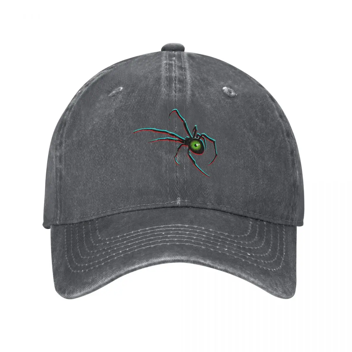 Eyeball Black Widow (Green/Glitch) Baseball Cap summer hat Sunhat New In The Hat Sunscreen Male Women's