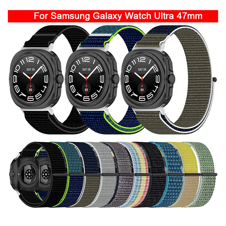 Correa de nailon para Samsung Galaxy watch Ultra 47mm, correa de reloj, pulsera para Samsung Galaxy watch Ultra 47mm