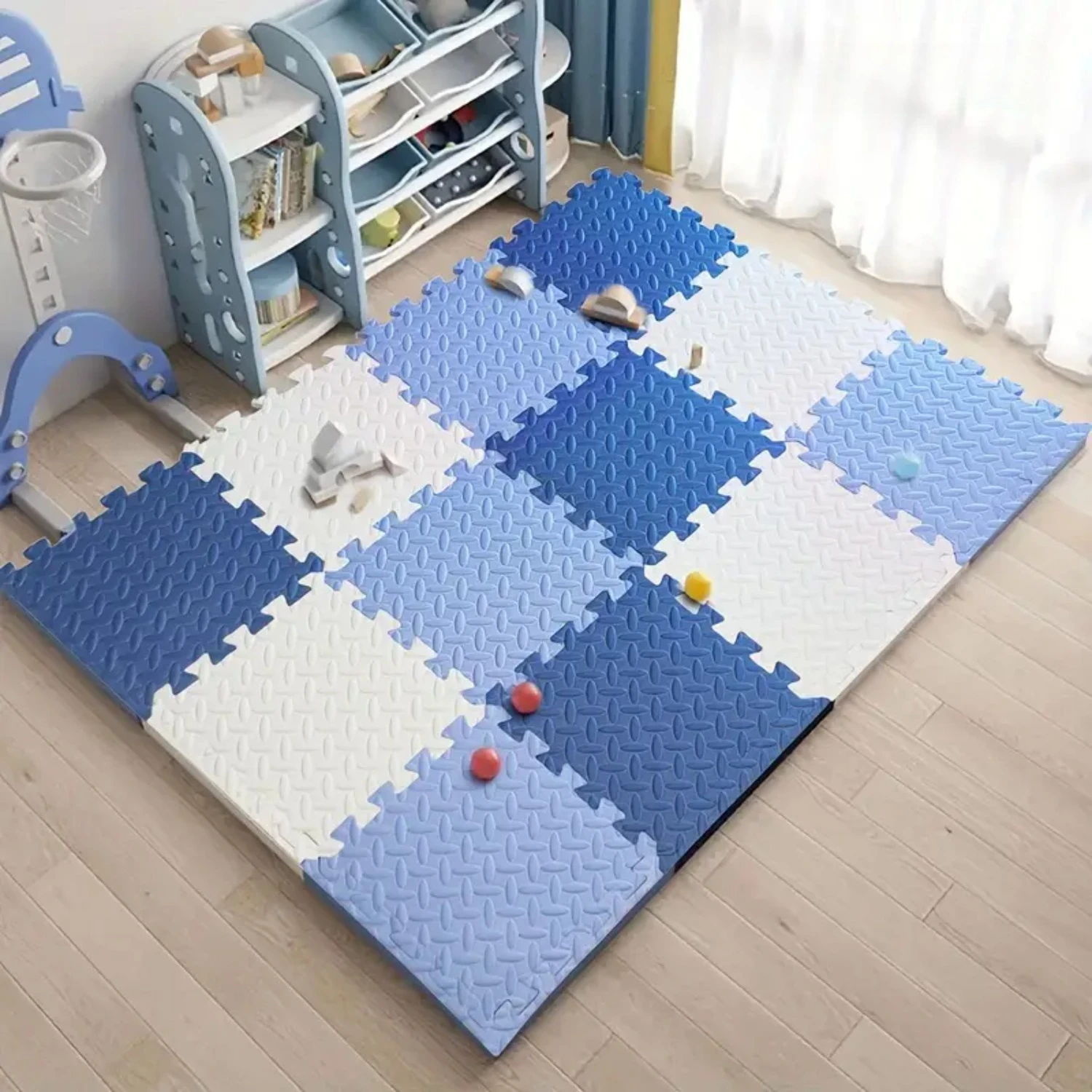 8 Stück verdickte Krabbelmatte für Babys, 2,5 cm, rutschfeste Krabbelpuzzle-Fitnessmatte für Kinderzimmer, Fitnessstudio