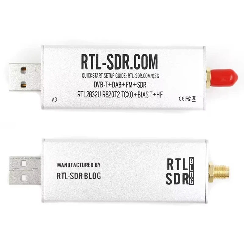 For RTL-SDR Blog V3 R820T2 TCXO Receiver HF Biast SMA Software Defined Radio 500Khz-1766 Mhz Up To 3.2 Mhz Durable