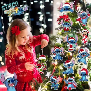 24 قطعة / مجموعة جديدة ديزني دوت عيد الميلاد الحلي أنيمي الكرتون شجرة عيد الميلاد الديكور المعلقات ديكور المنزل الاطفال هدايا لطيف أفضل 10 مبيعات زخرفة شجرة عيد الميلاد ديزني - No8