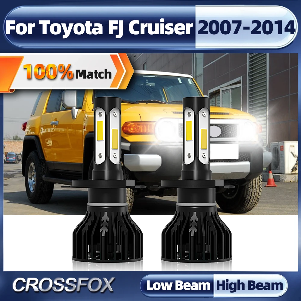 H4 Led Headlight Bulbs Turbo Car Lights 6000K 120W 20000LM Auto Headlamps For Toyota FJ Cruiser 2007-2010 2011 2012 2013 2014