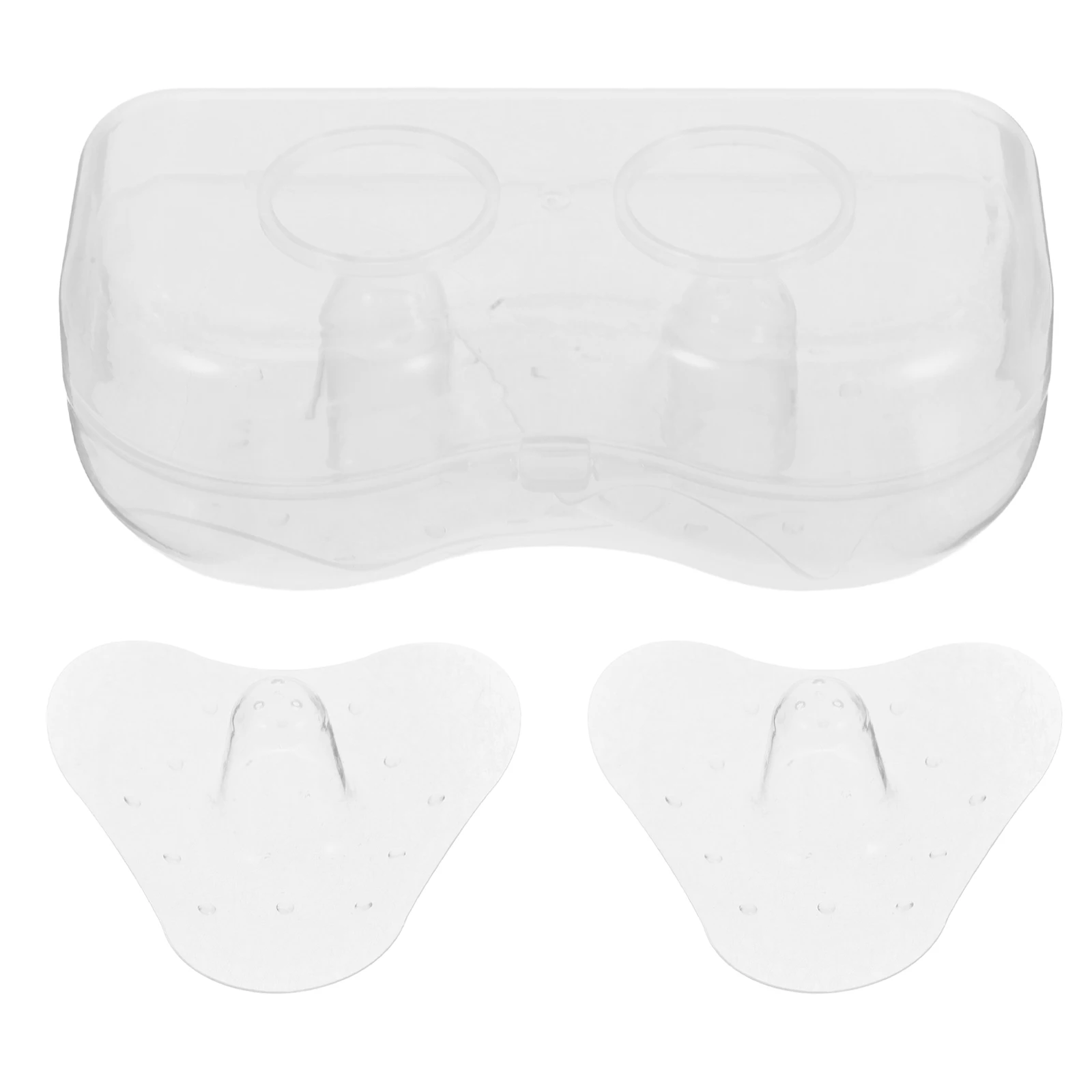 

1 Pair Transparent Silicone Nipple Shields for Women Breastfeeding Support with Storage Case Nursing Bras Flat Breasts Latching
