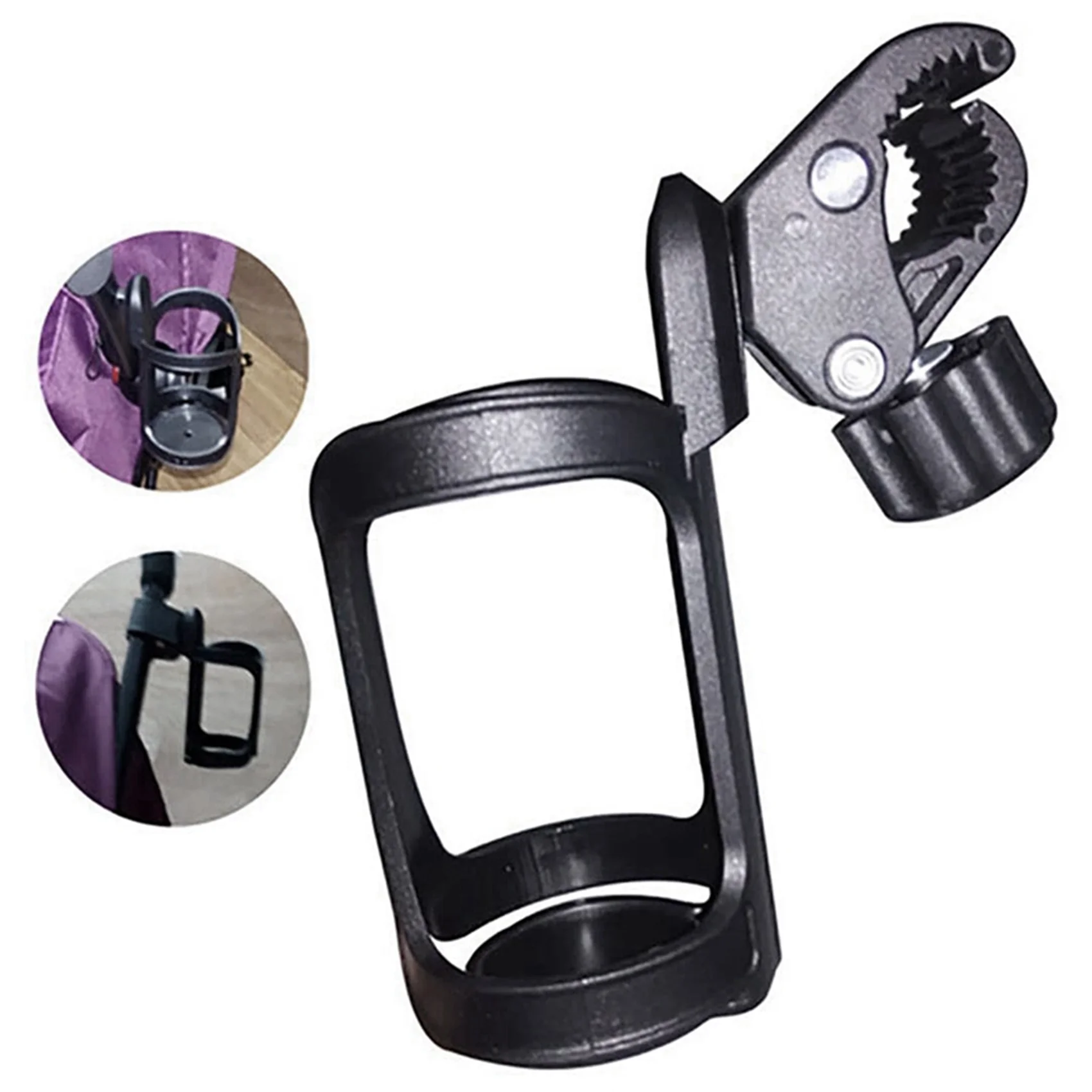 ABUM-2X Bike Cup Holder Stroller Bottle Holders Universal 360 Degrees Rotation Antislip Cup Drink Holder For Baby