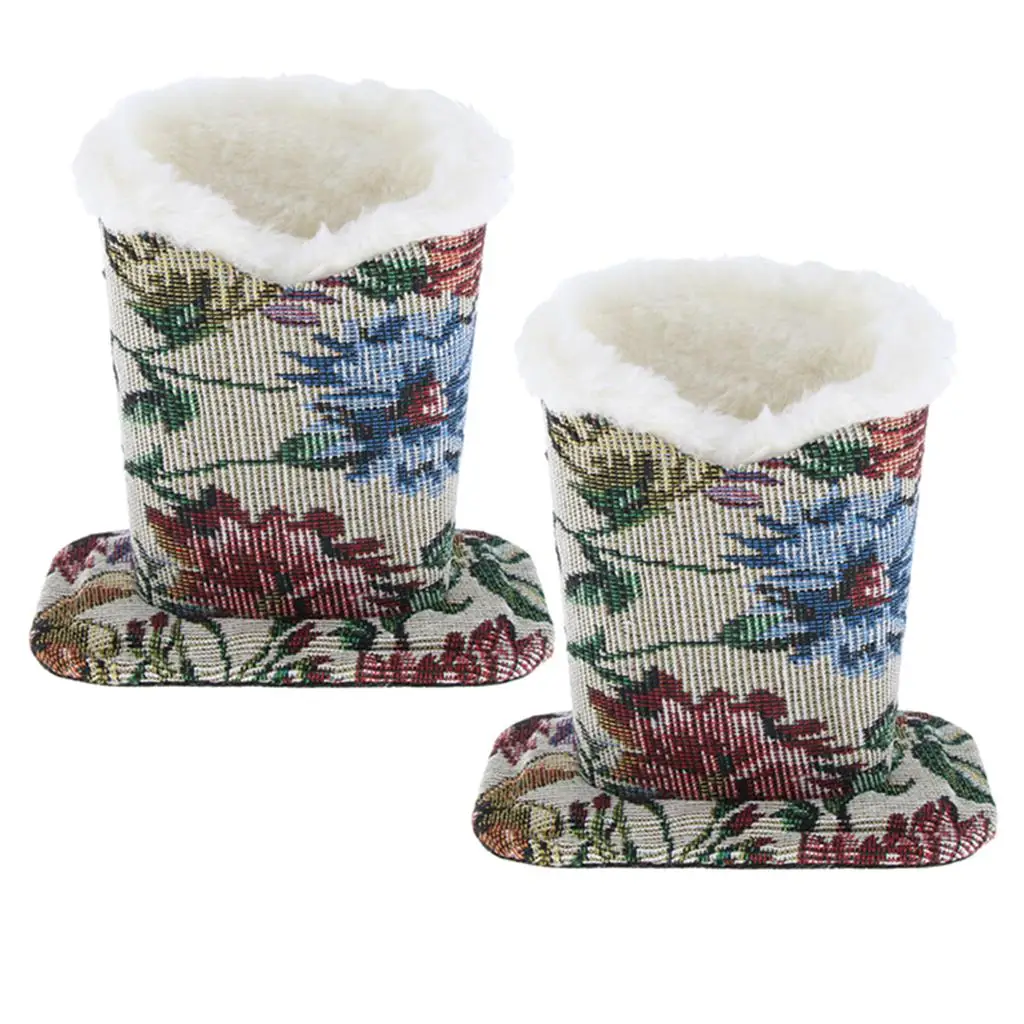 

2Pcs Eyeglass Holder Stand White Plush Lined Cotton Glasses Protective Case