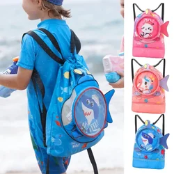 Swimming Bag Waterproof Wet and Dry Cartoon Print Beach Pool Gym Bag Waterproof Sports Storage Backpack with Shoe Compartment