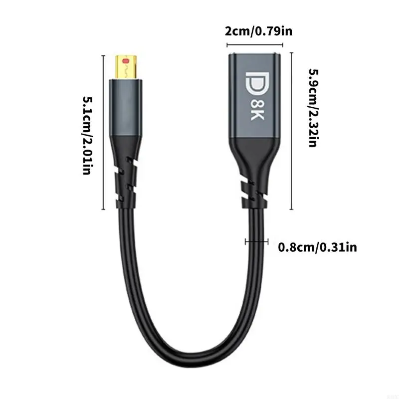 83cc 8K Mini DisplayPort per Adattatore per cavo DisplayPer Bidirectional DisplayPort Convertitori del cavo estensione per