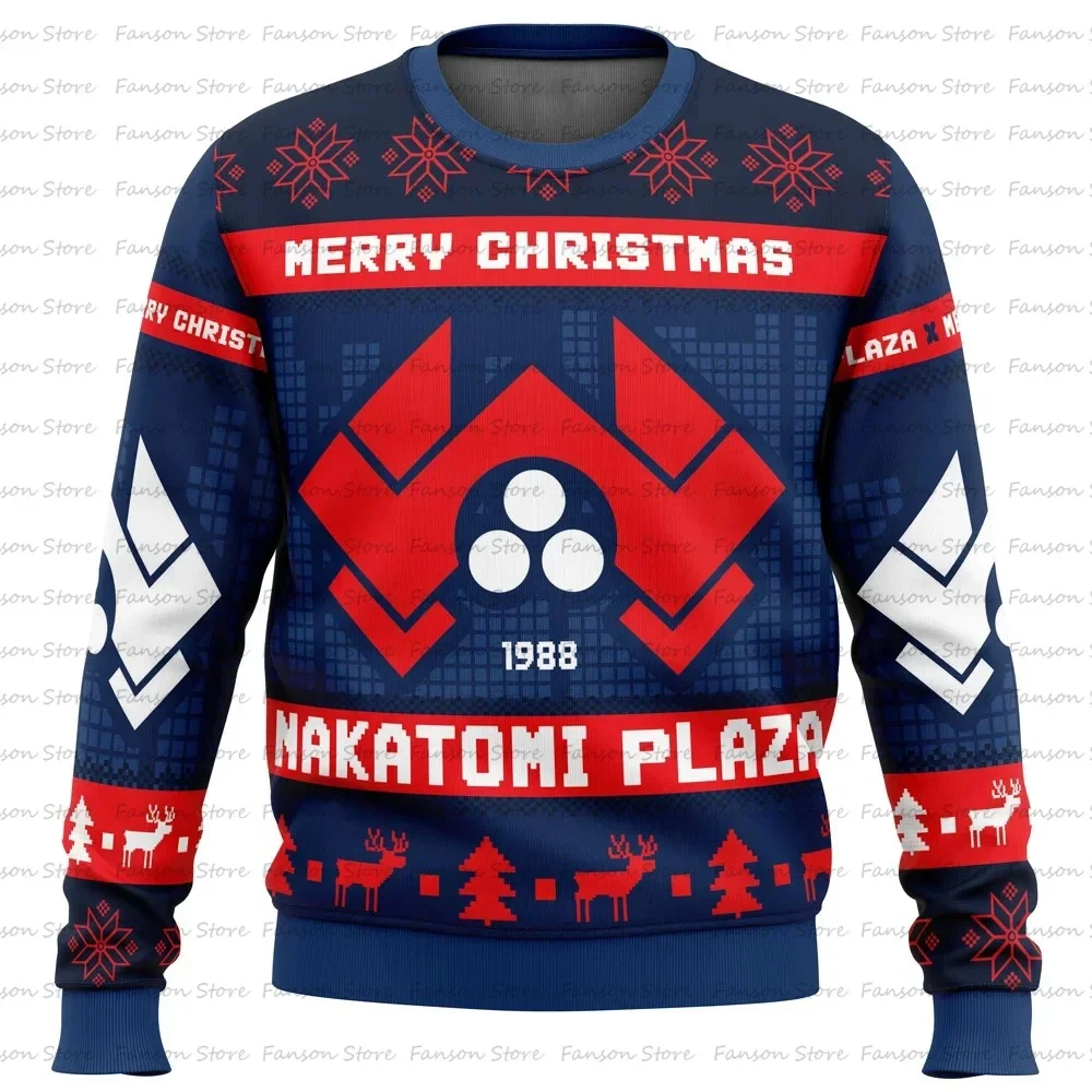 2024Weihnachten Karneval Spaß Sweatshirts für Männer und Frauen Neue Tops 3D gedruckt Mode Pullover Herbst Herren Pullover