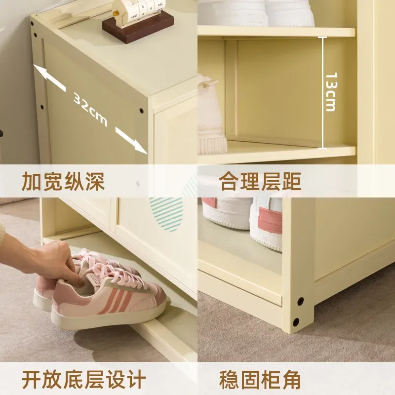 Custom Pattern Entryway Shoe Cabinet Wall Mounted Hallway Storage Unit for Home Indoor Organization Slim Design