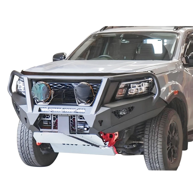 High Quality 4x4 Off Road Black Reinforced Steel Pickup Truck Bull Bar Bumper Guard Fit NP300 2016-2019