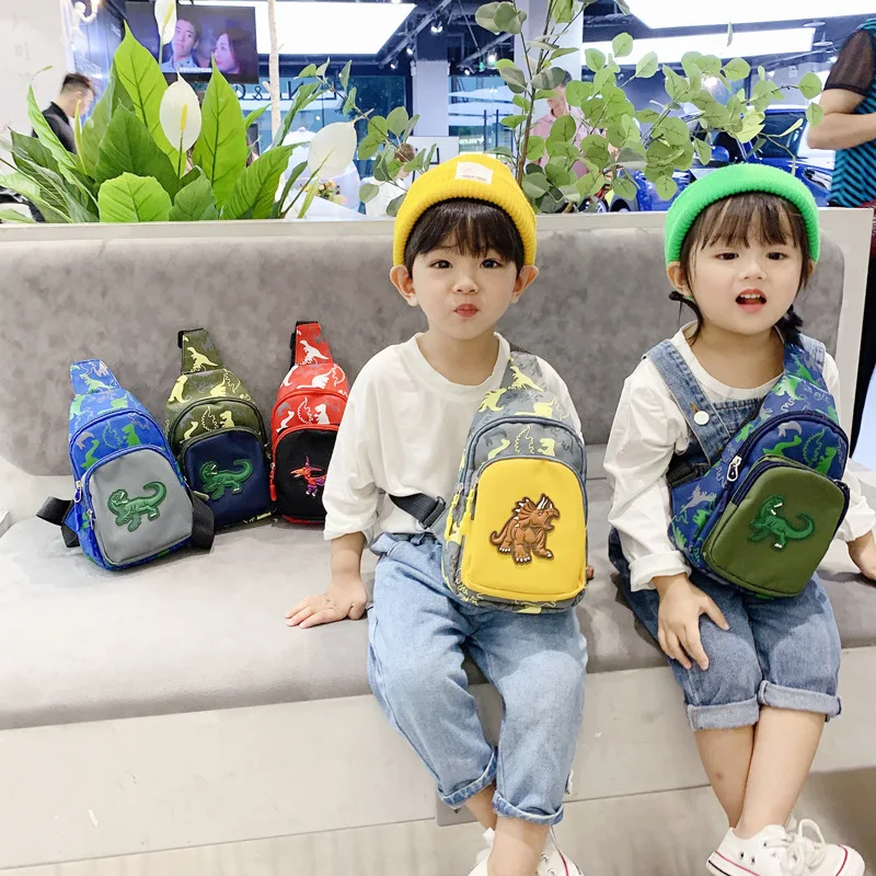 Children waist bag boy dinosaur crossbody bag fashionable children chest bag mother kids bags for girl travel bags 슬링백 сумка