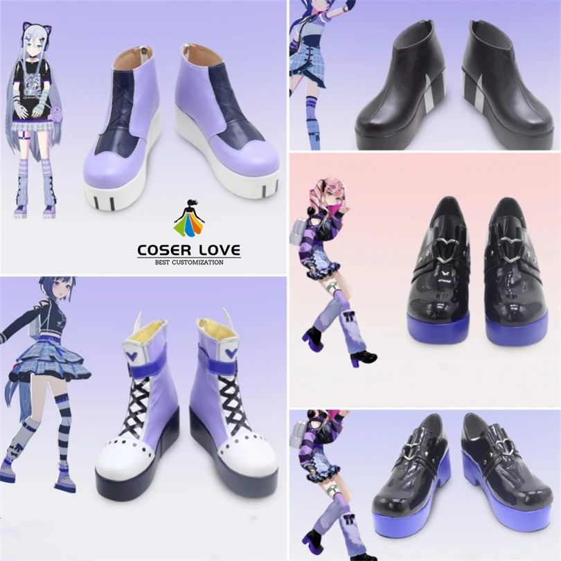 Project Sekai 25-ji Nightcord at 25:00 Asahina Mafuyu Akiyama Mizuki Yoisaki Kanade Shinonome Ena Cosplay Shoes Halloween Shoes