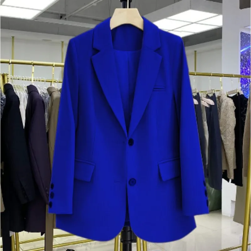 Primavera estilo extranjero impresionante temperamento profesional estilo coreano suelto adelgazante y elegante nuevo traje Casual de longitud media Blazer