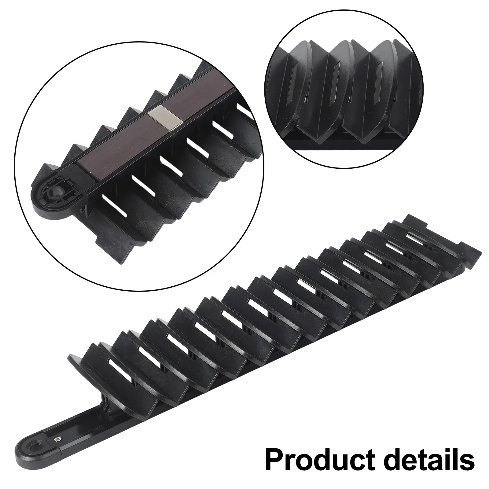 support-mural-magnetique-pour-outils-organiseur-de-cles-fentes-en-plastique-robustes-systeme-de-rangement-flexible-a-14-fentes