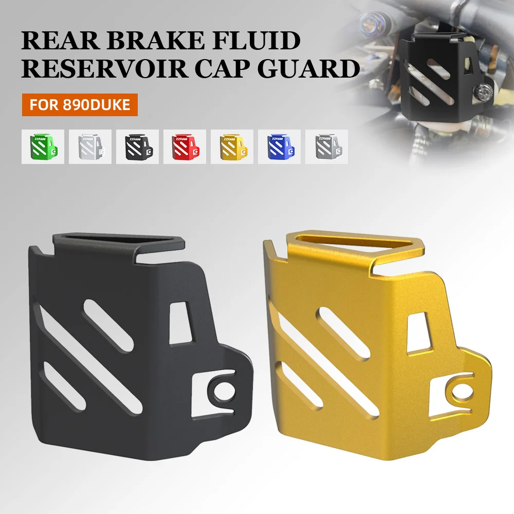 Motorcycle Aluminum Rear Brake Fluid Reservoir Guard Cover Protector Oil Cup Guard FOR 890 DUKE R 890DUKE R 890 DUKER DUKE 890 R